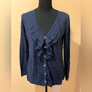 Lilla P long sleeved ruffle cardigan sz: Large